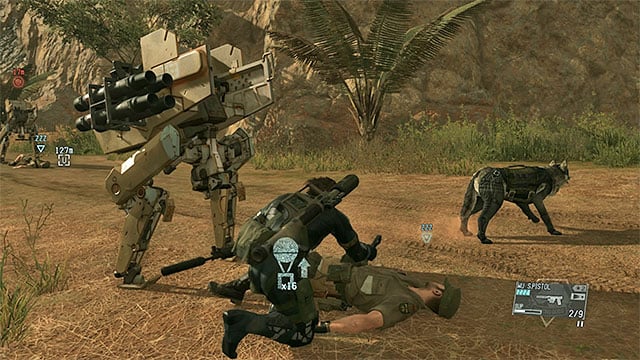 Walkers around the Southern entrance - Remaining Pitch Dark - secondary mission objectives | Walkthrough - Mission 13 - Pitch Dark - Metal Gear Solid V: The Phantom Pain Game Guide & Walkthrough
