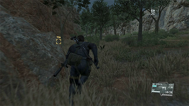 Walk along the valley - Reaching the location where the engineers are being kept | Walkthrough - Mission 24 - Close Contact - Metal Gear Solid V: The Phantom Pain Game Guide & Walkthrough