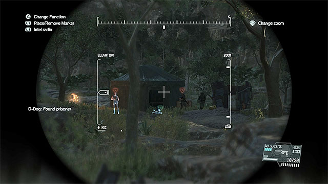 Slow down a bit, after you come close to your destination, because the area around outpost 20 is being patrolled by, at least, two soldiers - Reaching the location where the engineers are being kept | Walkthrough - Mission 24 - Close Contact - Metal Gear Solid V: The Phantom Pain Game Guide & Walkthrough