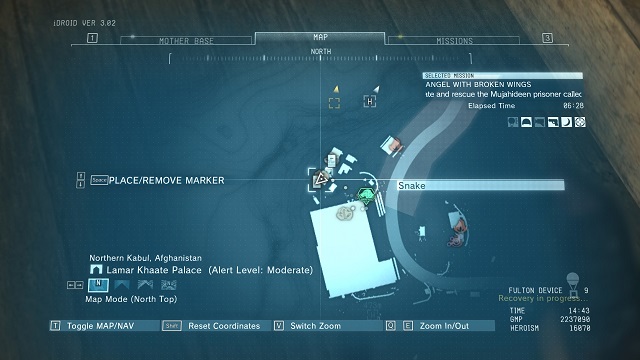 Diamonds location. - Rough Diamonds in Lamar Khaate Palace (Afghanistan) - Rough Diamonds - Metal Gear Solid V: The Phantom Pain Game Guide & Walkthrough