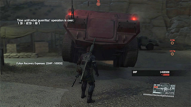 Try to Fulton all the armored vehicles and tanks. - Mission 34 - [Extreme] Backup, Back Down | Walkthrough - Mission 33 and Mission 34 - Metal Gear Solid V: The Phantom Pain Game Guide & Walkthrough