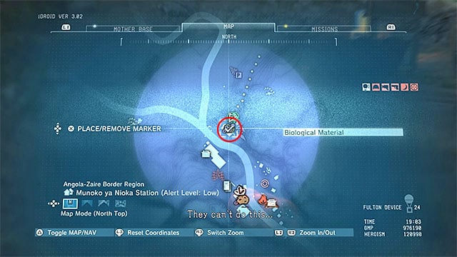 Description: It is best to approach Munoko ya Nioka Station from the north-east, because this is the part where the prisoner is - Side-Ops missions walkthroughs (41-50) - Side-Ops - Metal Gear Solid V: The Phantom Pain Game Guide & Walkthrough
