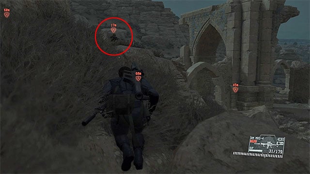 There is a sniper near the ruins - Finding the film container | Walkthrough - Mission 38 - Extraordinary - Metal Gear Solid V: The Phantom Pain Game Guide & Walkthrough
