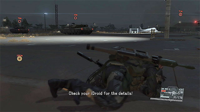 The destination of all the APCs and tanks is the airports main is the main apron area - Eliminating armored vehicles and tanks | Walkthrough - Mission 41 - Proxy War Without End - Metal Gear Solid V: The Phantom Pain Game Guide & Walkthrough