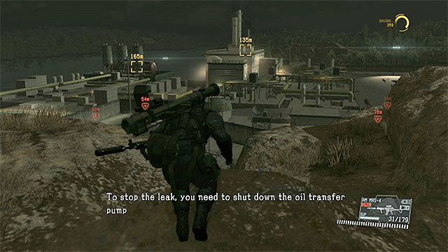 Perform a reconnaissance and take your time while infiltrating the oil field. - Mission 44 - Pitch Dark | Walkthrough - Mission 44 - [Total Stealth] Pitch Dark - Metal Gear Solid V: The Phantom Pain Game Guide & Walkthrough