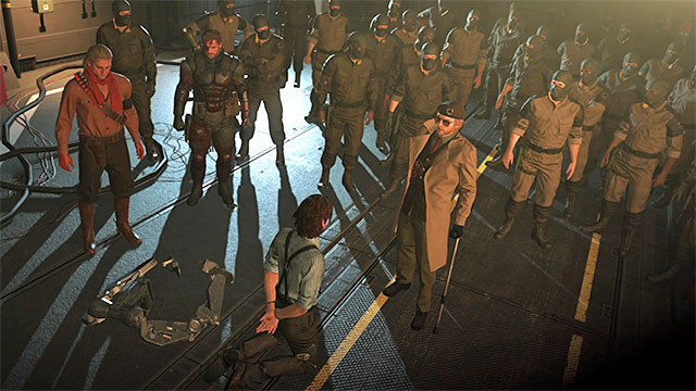 Watch the cutscene showing Emmerich being kicked out of the Mother Base - Unlocking mission 45 (A Quiet Exit) | Walkthrough - Mission 44 - [Total Stealth] Pitch Dark - Metal Gear Solid V: The Phantom Pain Game Guide & Walkthrough