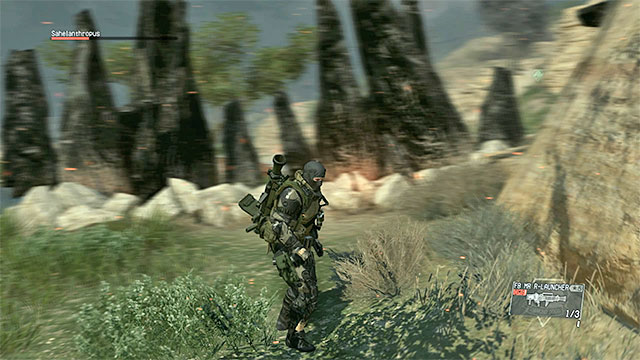 Avoid contact with stone spires. - How to win with Sahelanthropus in the Extreme mode? | Walkthrough - Mission 50 - Sahelanthropus - Metal Gear Solid V: The Phantom Pain Game Guide & Walkthrough