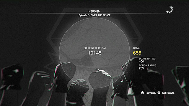 You may read about your Heroism Score progress after every completed mission - What is the significance of the Heroism Score and how can one collect them? | FAQ - Frequently Asked Questions - FAQ - Frequently Asked Questions - Metal Gear Solid V: The Phantom Pain Game Guide & Walkthrough