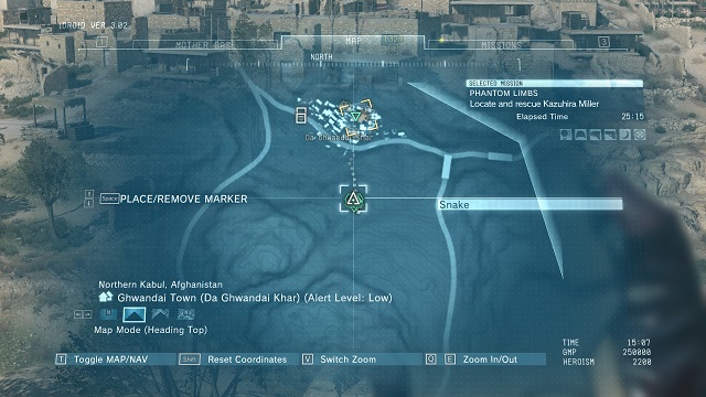 The location of the diamond - Rough Diamonds in Ghwandai Town (Afghanistan) - Rough Diamonds - Metal Gear Solid V: The Phantom Pain Game Guide & Walkthrough