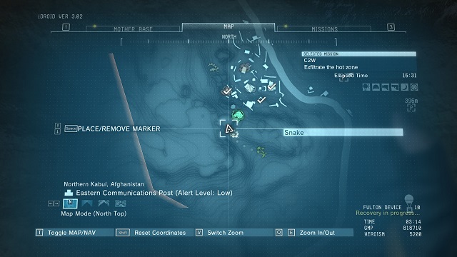The location of the diamond - Rough Diamonds in Eastern Communications Post (Afghanistan) - Rough Diamonds - Metal Gear Solid V: The Phantom Pain Game Guide & Walkthrough