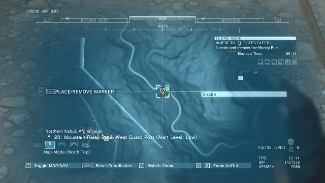 The location of the diamond - Rough Diamonds in Mountain Relay Base (Afghanistan) - Rough Diamonds - Metal Gear Solid V: The Phantom Pain Game Guide & Walkthrough