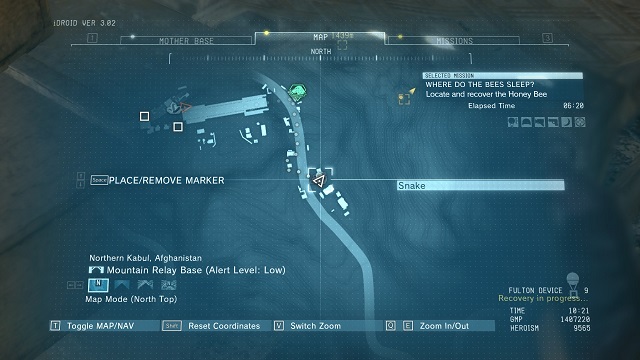 The location of the diamond - Rough Diamonds in Mountain Relay Base (Afghanistan) - Rough Diamonds - Metal Gear Solid V: The Phantom Pain Game Guide & Walkthrough