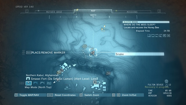 The location of the diamond - Rough Diamonds in Smasei Fort (Afghanistan) - Rough Diamonds - Metal Gear Solid V: The Phantom Pain Game Guide & Walkthrough