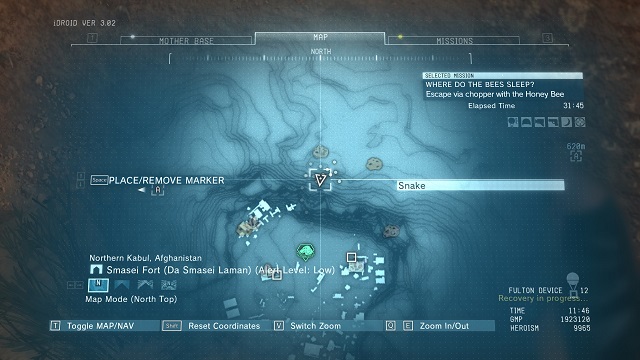 The location of the diamond - Rough Diamonds in Smasei Fort (Afghanistan) - Rough Diamonds - Metal Gear Solid V: The Phantom Pain Game Guide & Walkthrough