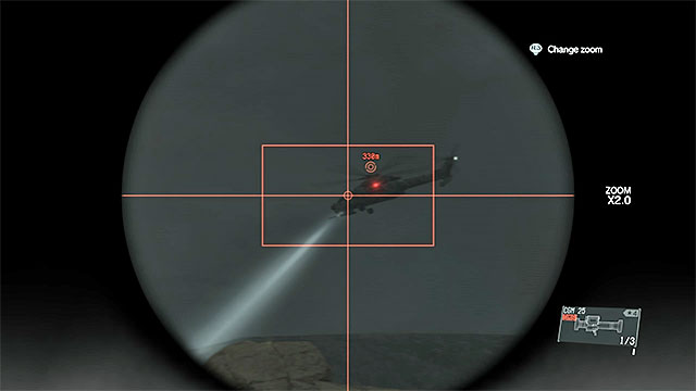 The gunship is flying over the entire map. - Eliminating the tanks and gunship | Walkthrough - Mission 9 - Backup, Back Down - Metal Gear Solid V: The Phantom Pain Game Guide & Walkthrough