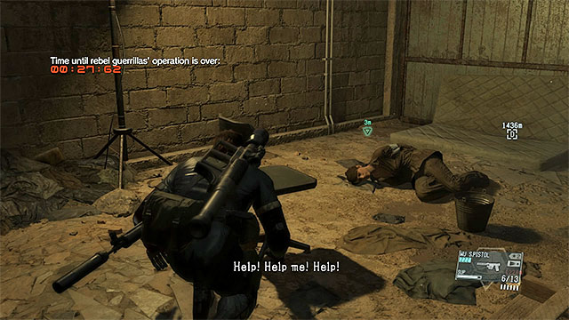 Reach the basement of the barracks. - Extracting the prisoners and enemy patrol | Walkthrough - Mission 9 - Backup, Back Down - Metal Gear Solid V: The Phantom Pain Game Guide & Walkthrough