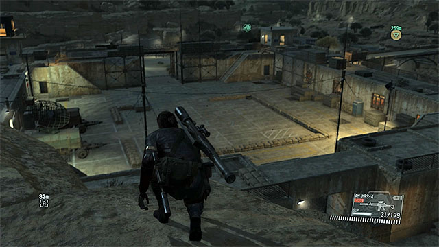 You can drop down onto the upper walls - Rescuing Malak | Walkthrough - Mission 10 - Angel With Broken Wings - Metal Gear Solid V: The Phantom Pain Game Guide & Walkthrough