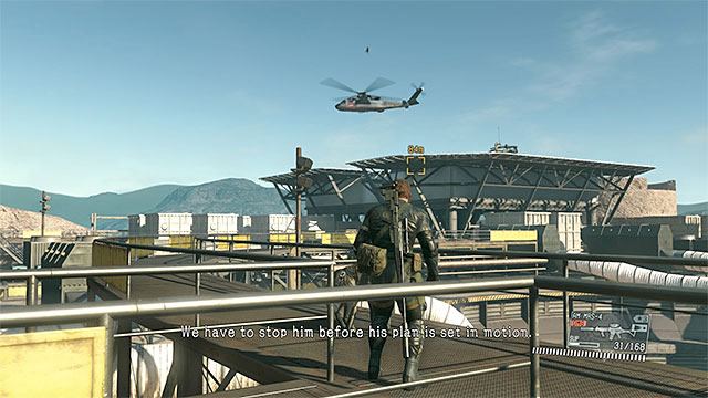 Your destination - helicopter landing pad. - Reaching Skull Face | Walkthrough - Mission 30 - Skull Face - Metal Gear Solid V: The Phantom Pain Game Guide & Walkthrough