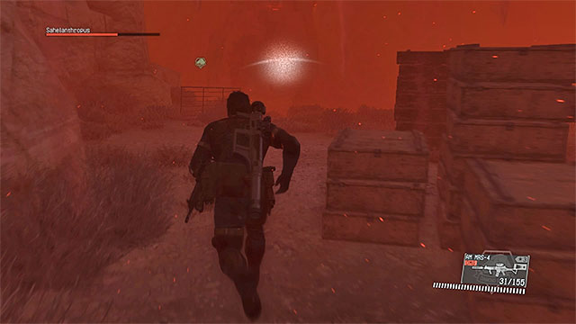 You can use goggles, or wait until the fog clears. - List of Sahelanthropus attacks | Walkthrough - Mission 31 - Sahelanthropus - Metal Gear Solid V: The Phantom Pain Game Guide & Walkthrough