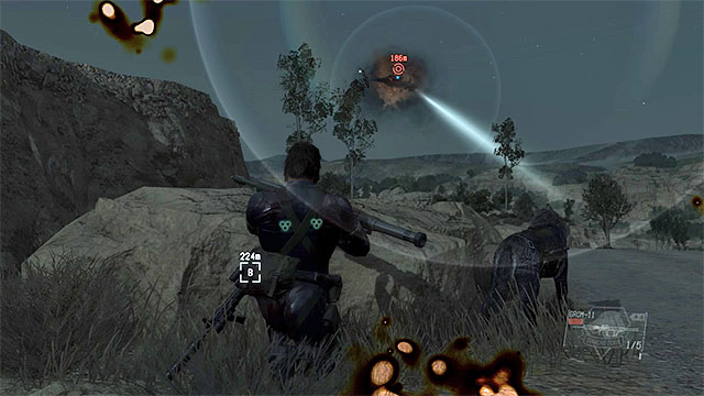 destroy the gunship along your path to the mission area - Side-Ops missions walkthroughs (121-130) - Side-Ops - Metal Gear Solid V: The Phantom Pain Game Guide & Walkthrough