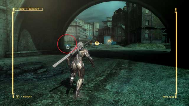 The location of the EM grenade - R-01 Coup dEtat - The Main Campaign - walkthrough - Metal Gear Rising: Revengeance - Game Guide and Walkthrough