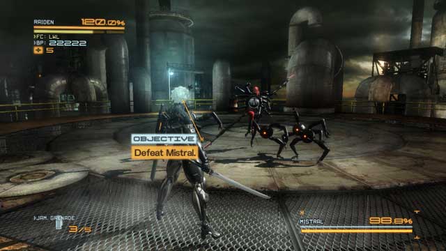 Mistral and a group of her goons. - R-01 Coup dEtat - The Main Campaign - walkthrough - Metal Gear Rising: Revengeance - Game Guide and Walkthrough