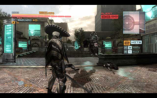 Another lefty, this time more difficult to kill, however. - R-05 Escape From Denver - The Main Campaign - walkthrough - Metal Gear Rising: Revengeance - Game Guide and Walkthrough