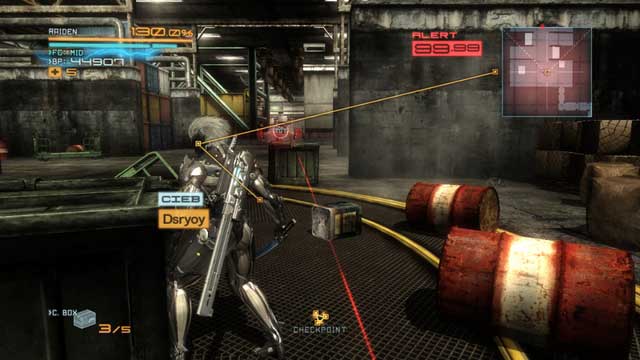 An annoying enemy that is standing in the only passage. - GRAD - Bosses - Metal Gear Rising: Revengeance - Game Guide and Walkthrough