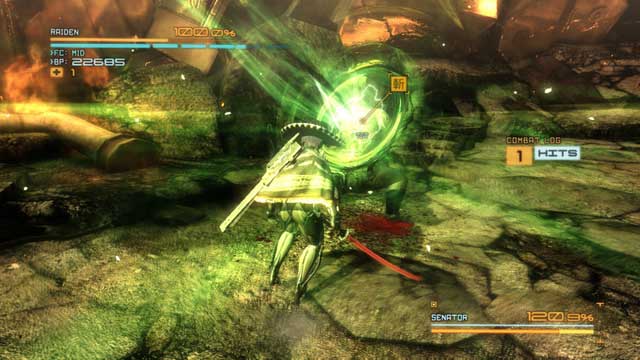 At all costs, do not let him regenerate - Armstrong, phase two - Uber Armstrong - Bosses - Metal Gear Rising: Revengeance - Game Guide and Walkthrough