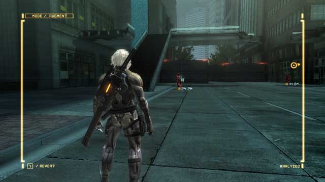 Lefty #9, running out from behind the barricade. - Left arms - Collectibles - Metal Gear Rising: Revengeance - Game Guide and Walkthrough