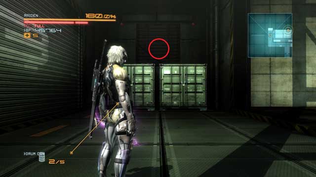 The location of a crate with an Endurance Plus. - Endurance Plus - Collectibles - Metal Gear Rising: Revengeance - Game Guide and Walkthrough