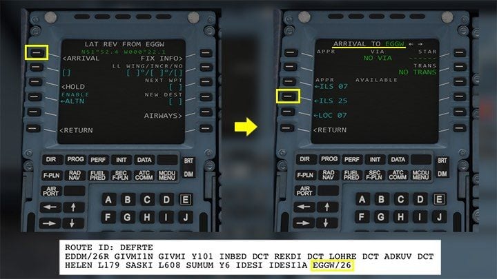 In the menu of the destination airport, select ARRIVAL - Microsoft Flight Simulator: How to program MCDU on-board computer? - Passenger aircraft - Microsoft Flight Simulator 2020 Guide
