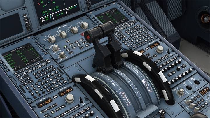 Set throttle to full power (TOGA)- the plane will start to accelerate along the runway - Microsoft Flight Simulator: Taxiing and take-off of a passenger aircraft - Example flight - Microsoft Flight Simulator 2020 Guide