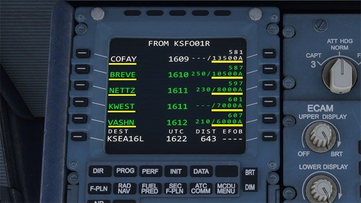 The flight plan in the MCDU computer is helpful here - Microsoft Flight Simulator: When to begin descent? - Example flight - Microsoft Flight Simulator 2020 Guide