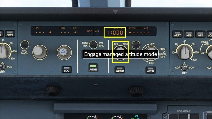 You can set the descent in the same way as the ascent by adjusting the autopilot knob and pressing the controlled altitude (or selected if for some reason the aircraft does not react to the change) - Microsoft Flight Simulator: When to begin descent? - Example flight - Microsoft Flight Simulator 2020 Guide