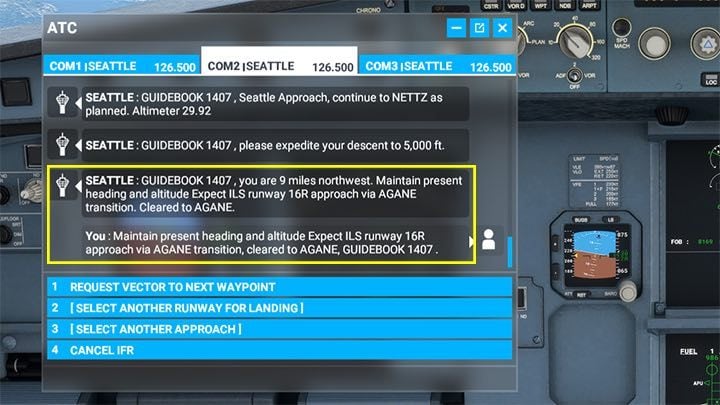 In the meantime, the tower controller will respond with the landing information, e - Microsoft Flight Simulator: ILS landing - Passenger aircraft - Example flight - Microsoft Flight Simulator 2020 Guide