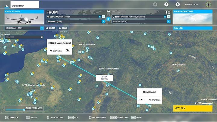 The plan in this form - direct straight line - would work for a small Cessna and a flight by day, but for Airbus it is not yet of any importance - Microsoft Flight Simulator: How to create passenger aircraft flight plan? - Passenger aircraft - Microsoft Flight Simulator 2020 Guide