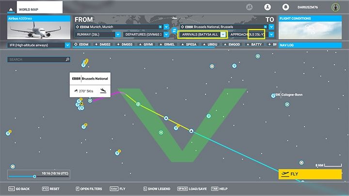 Arriving in Brussels looks much better in this configuration and indeed, flight plans for this route suggest the BATTY procedure here - Microsoft Flight Simulator: How to create passenger aircraft flight plan? - Passenger aircraft - Microsoft Flight Simulator 2020 Guide