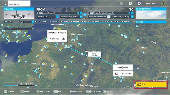 The automatic flight plan from the game is already ready - Microsoft Flight Simulator: How to create passenger aircraft flight plan? - Passenger aircraft - Microsoft Flight Simulator 2020 Guide