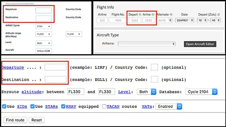 Regardless of the source chosen, the flight plan always begins with the departure and arrival - Microsoft Flight Simulator: How to create passenger aircraft flight plan? - Passenger aircraft - Microsoft Flight Simulator 2020 Guide