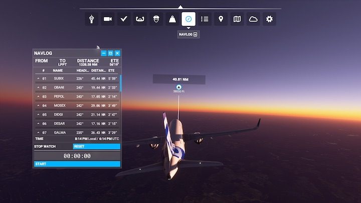 The objectives work as in many other games, and they simply inform you about the subsequent stages of the flight to complete - Microsoft Flight Simulator: Toolbar - Basics - Microsoft Flight Simulator 2020 Guide
