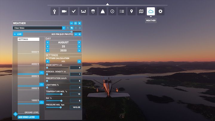 The last option allows you to disable selected toolbar functions - Microsoft Flight Simulator: Toolbar - Basics - Microsoft Flight Simulator 2020 Guide