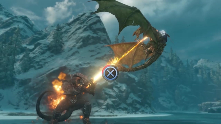 Press the correct button to knock the Balrog down. - Shadow of War: Frozen Flame - Walkthrough - Act 2 - Rise to Power - Middle-earth: Shadow of War Game Guide