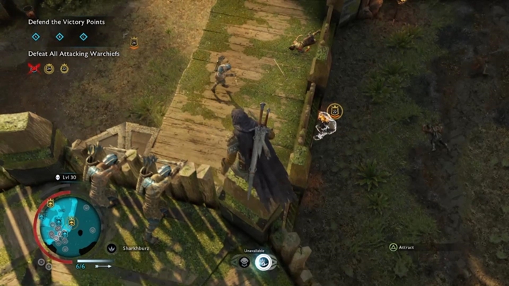 Enemies will also scale up the walls. - Shadow of War: The Best Defense - Walkthrough - Act 2 - Rise to Power - Middle-earth: Shadow of War Game Guide