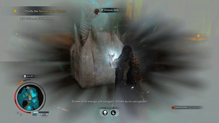 Your priority is to purify totems. - Shadow of War: Of Ghuls and Graugs - Walkthrough - Act 2 - Rise to Power - Middle-earth: Shadow of War Game Guide