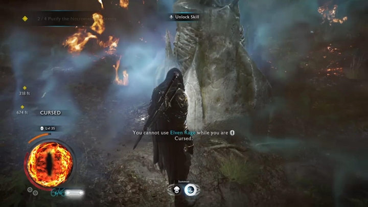 Purify the totems first. - Shadow of War: The Burning Forest - Walkthrough - Act 2 - Rise to Power - Middle-earth: Shadow of War Game Guide