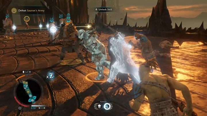 You must be very cautious during fights because enemies will attack you from every direction. - Shadow of War: Melee combat - Combat - Middle-earth: Shadow of War Game Guide
