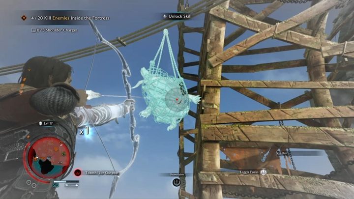 Shoot a bait and lure beasts to a battlefield. - Shadow of War: Using environmental objects - Combat - Middle-earth: Shadow of War Game Guide