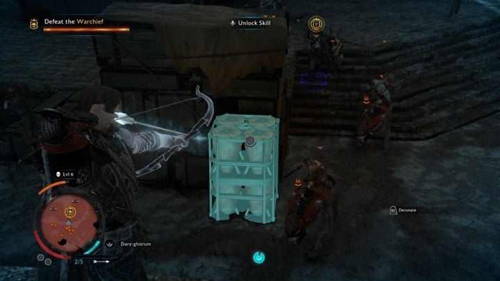 Use the barrels and dominate Caragors to make this fight easier. - Shadow of War: Traitors Gate - Walkthrough - Act 1 - The Siege of Minas Ithil - Middle-earth: Shadow of War Game Guide