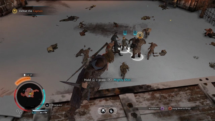 Your allies are very helpful in the fight with the captain. - Shadow of War: Blood Sport - Walkthrough - Act 2 - Rise to Power - Middle-earth: Shadow of War Game Guide